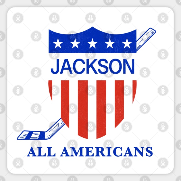 Defunct Jackson All-Americans Hockey 1986 Sticker by LocalZonly